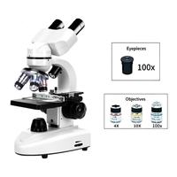Microscope binoculaire numérique USB à LED avec caméra oculaire à mise au point automatique pour laboratoire scolaire, 1080P, garantie 1 an, IP54