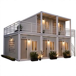 Maison modulaire moderne à deux étages en conteneur, dortoir préfabriqué pour étudiants, <span class=keywords><strong>logement</strong></span> portable pour travailleurs avec balcon - Product Image 1