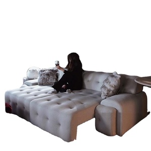 Canapé-<span class=keywords><strong>lit</strong></span> minimaliste <span class=keywords><strong>italien</strong></span> Suessen 2024, électrique, rétractable, tissu d'ameublement, fil teint, tissé - Product Image 5