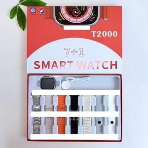 Montre connectée T2000 Ultra3 2026, ensemble 7 en 1 pour <span class=keywords><strong>le</strong></span> suivi de la santé (fréquence cardiaque/pression artérielle/oxygène sanguin/sommeil), étanche IP67, 7 bracelets en silicone - Product Image 4