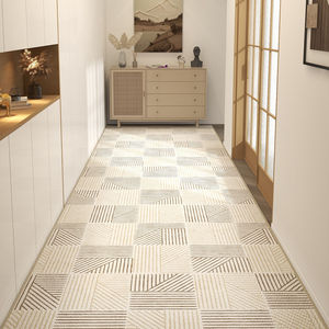Contemporary Modern Crystal Velvet <strong>Long</strong> <strong>Runner</strong> Rug Anti-Slip Abstract Pattern Polyester <strong>for</strong> Home <strong>Hallway</strong> Use - Product Image 4