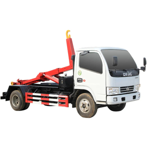 Camion à ordures chinois compact 4x2 de 5 tonnes avec bras de levage à crochet pour conteneurs détachables, à vendre - Product Image 1
