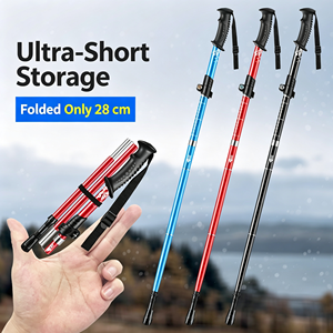 Bastón de Trekking Plegable de Aleación de Aluminio de 3 Secciones Ajustable con Sistema de Bloqueo Rápido para Senderismo - Product Image 3