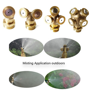 Aspersor de Agua de Latón con 4 Boquillas, Aspersor de Agua Ajustable <span class=keywords><strong>para</strong></span> Jardín y Patio - Product Image 2