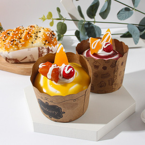 Gobelets de simulation en PU, faux gâteaux, pains, pâtisseries, modèles alimentaires, aimants de réfrigérateur, accessoires et décorations de boulangerie en forme de pain souple - Product Image 4