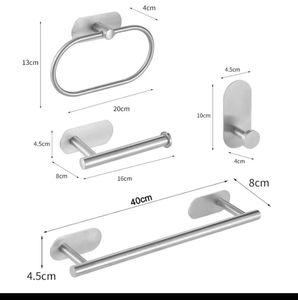 Ensemble <span class=keywords><strong>de</strong></span> quincaillerie <span class=keywords><strong>de</strong></span> <span class=keywords><strong>salle</strong></span> <span class=keywords><strong>de</strong></span> <span class=keywords><strong>bain</strong></span> en nickel brossé, 4 pièces, <span class=keywords><strong>porte</strong></span>-serviettes <span class=keywords><strong>de</strong></span> <span class=keywords><strong>salle</strong></span> <span class=keywords><strong>de</strong></span> <span class=keywords><strong>bain</strong></span>, 24 pouces, ensemble d'accessoires <span class=keywords><strong>de</strong></span> <span class=keywords><strong>salle</strong></span> <span class=keywords><strong>de</strong></span> <span class=keywords><strong>bain</strong></span> réglables - Product Image 3