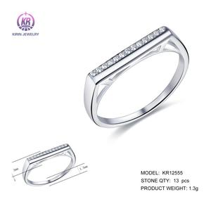 Anelli Personalizzati in <span class=keywords><strong>Argento</strong></span> Sterling 925 Placcati Oro 14k 18k per Donne, Anello Sottile con Placcatura in Oro 18k - Product Image 4