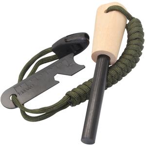 3/8 pouces Texas Bushcraft Ferrocerium Ferro Rod Flint Fire Starter Manche en bois Survival <span class=keywords><strong>Firesteel</strong></span> - Product Image 5