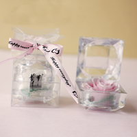Supplier Bunga Abadi, Perhiasan Cincin Bunga Awet dalam Kotak Akrilik untuk Pacar