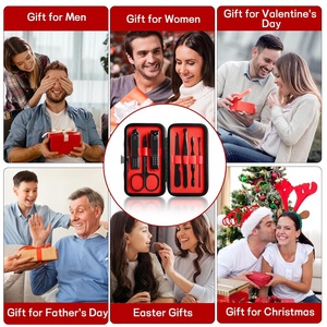 Bộ dụng cụ chăm sóc móng tay nam 7 trong 1 bằng nhựa, bộ dụng cụ làm móng tay và chân, hộp đựng du lịch, phụ kiện chăm sóc cá nhân hoàn hảo cho chồng, quà tặng - Product Image 3