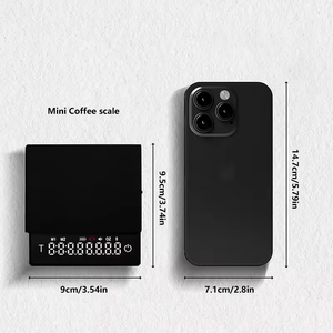Mới tùy chỉnh màu đen USB bếp Cân bằng <span class=keywords><strong>mini</strong></span> siêu mỏng cà phê quy mô kỹ thuật số với bộ đếm thời gian - Product Image 3