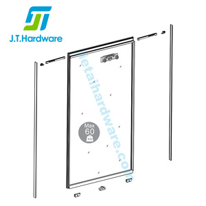 Système de rouleau de suspension de porte encadré à fermeture en douceur invisible pour balance de porte coulissante - Product Image 3