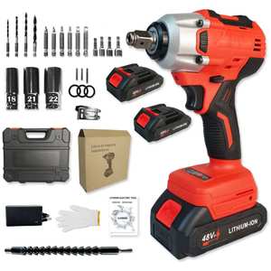 Clé <span class=keywords><strong>à</strong></span> chocs sans fil <span class=keywords><strong>à</strong></span> couple élevé Clé électrique sans brosse Clé <span class=keywords><strong>à</strong></span> boulon électrique lourde Outil électrique <span class=keywords><strong>à</strong></span> deux piles - Product Image 1