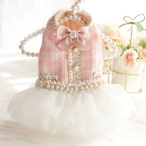 Robe d'été et de printemps pour chien en coton de luxe, imprimé papillon mignon, costume de fête à la mode, dentelle - Product Image 6