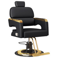 Sillón de Barbería de Diseño Moderno, Estilo Influencer, para Salón de Belleza, con Funciones de Inclinación y Rotación, para Corte de Cabello y Permanente