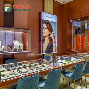 Minimalist Jewelry Display Cabinet Laminated Finish Commercial Store Display Cabinet - Product Image 1