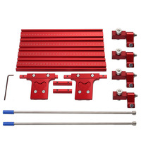 Système de guidage de Rail parallèle Ensemble de rails de scie circulaire en alliage d'aluminium Support de rail de guidage fixe pour piste de scie Coupes répétables