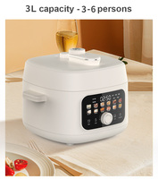 Cuisinière à pression électrique HY, Cuisinière à pression électrique numérique multifonctionnelle professionnelle 3L avec écran tactile