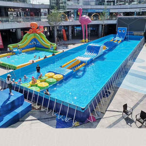 <span class=keywords><strong>Piscina</strong></span> con marco de acero y tubería de PVC para uso en exteriores, <span class=keywords><strong>desmontable</strong></span>, con bomba de filtro, natación - Product Image 6