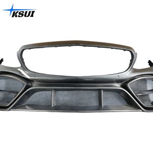 Paraurti Anteriore Parziale in Fibra di Carbonio di Alta Qualità Stile M per Mercedes Benz Classe C <span class=keywords><strong>W205</strong></span> <span class=keywords><strong>Amg</strong></span> C43 C63 2015-2019 Kit Carrozzeria - Product Image 4