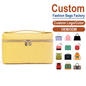 Premium Custom Ostrich Print Genuine Leather Crossbody Bag Chic Zipper <b>Lock</b> Design Versatile for All Seasons Direct from Fac - Product Image 1