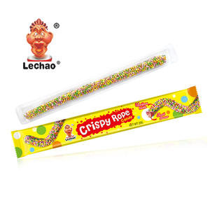 20g OEM Wholesale America Popular Candy Strip Colorful Sour Sweet <strong>Crisps</strong> Ropes Shape Chewy Gummy Candy - Product Image 1