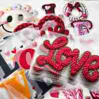 Autocollants thermocollants lavables de dessins animés pour la Saint-Valentin, pour transferts, accessoires vestimentaires, impression par transfert thermique, plastisol PET