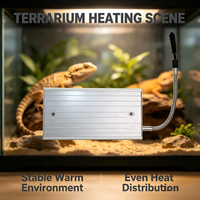 Petpetzone Alas Pemanas Reptil Tahan Air Ramah Lingkungan Konektor Cepat Cangkang Paduan Aluminium Unit Perakitan Tahan Lama Semua Musim