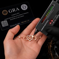 Bracelet de mariée élégant en or rose avec cœur infini en moissanite, certificat DVVS GRA, vente en gros d'usine, bracelets pour femmes