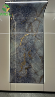 Panneaux muraux en PVC imitation marbre UV robustes et nécessitant peu d'entretien, fabriqués sur mesure par le fabricant, 1220*2440mm*3mm