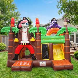WINSUN Château gonflable dinosaure de haute qualité, écologique, en PVC de 0,55 mm, taille et couleur personnalisables - Product Image 1