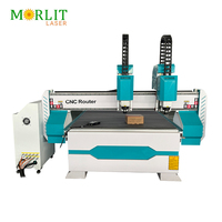 Máquina CNC de 4 Ejes Morlit para Trabajar la Madera con Control Mach3/DSP, Husillo Único, Grabado en Aluminio