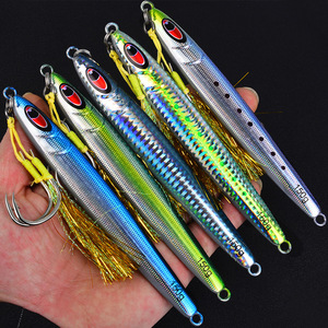 Leurre de jigging en eau salée WildTrek 30g-150g avec hameçon triple à plumes, jig en plomb réfléchissant au laser pour thon, <span class=keywords><strong>kingfish</strong></span>, zander et brochet - Product Image 4