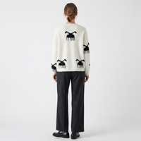 Pull en cachemire personnalisé pour femme, col rond, imprimé unique, pull décontracté haut de gamme