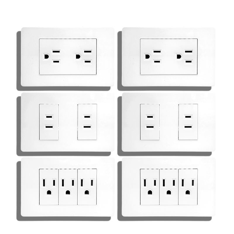 Switches and Socket Factory New 1/2/3/4 Gang Skin Feeling Hotel Household Universal Standard Wall Switch Manufacture