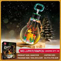 Ensemble de décoration de Noël : Briques de construction, jouets miniatures, décorations DIY, diorama personnalisé, collection de modèles de vacances