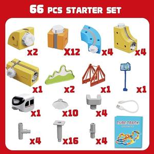 Çocuklar için Elektrikli Tren Seti 3D Esnek Yarış Pisti Yapım Oyuncağı Yerçekimine Meydan Okuyan 360 Derece Dönüşlü °   Hareket STEM Öğrenme Eğlenceli Hediye - Product Image 2