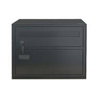 Boîte aux lettres murale extérieure en métal noir sur mesure avec serrure, boîtes aux lettres de haute qualité