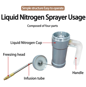 Dispositivo rociador de almacenamiento de nitrógeno líquido para instrumentos congelados, pistola pulverizadora criogénica, taza de crioterapia, en forma de instrumento, a prueba de agua - Product Image 2
