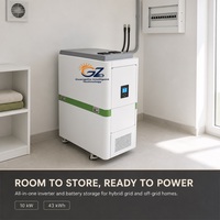 Système de stockage d'énergie résidentiel tout-en-un avec batterie onduleur 10KW 43KWh LiFePO4 empilable hybride hors réseau IP54