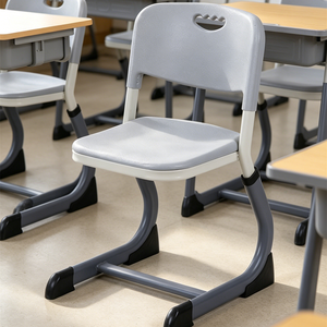 Bureaux et chaises d'école ergonomiques modernes pour enfants avec tiroirs, hauteur réglable, structure en acier, design écologique - Product Image 3