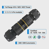 Connecteur rapide étanche IP68 DREAM M25, bornier à levier sans outil pour connexion d'éclairage LED extérieur