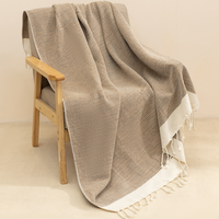 Couverture en molleton 100 % coton nid d'abeille de qualité supérieure Vaibhav Overseas, douce, parfaite, tissage gaufré, jeté pour bébé et adulte, motif uni