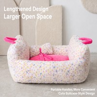 Nouveau lit pour animaux de compagnie en peluche personnalisé de haute qualité, apaisant, chaud, doux, luxueux, lavable, grand lit pour chiots et chatons, idéal pour l'hiver
