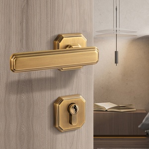 Nội thất loại khác nhau hiện đại sang trọng thiết lập nội bộ thép không gỉ sắt cửa phần cứng ổ khóa và xử lý - Product Image 5