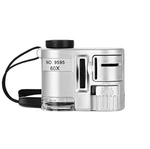 Mini 60x <span class=keywords><strong>Microscope</strong></span> de Poche 3 LED UV Bijoutier Loupe Loupe Réglable Détection De Devises - Product Image 1