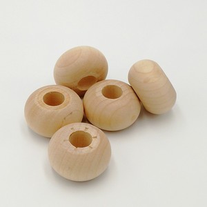Cuentas redondas de madera de color natural para la fabricación de joyas, 20 mm de diámetro - Product Image 1
