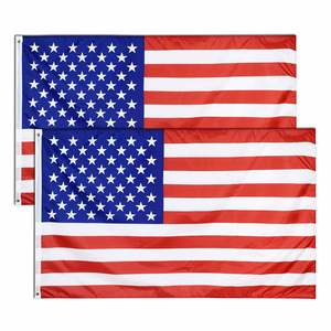 2 Piezas de Bandera de EE. UU. de 100x150cm con Ojales de Latón, Resistente a la Intemperie, Color Inalterable, Poliéster Serigrafiado para Personalizar - Product Image 1