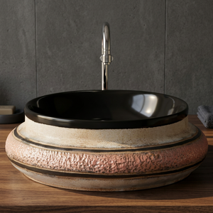 Évier de cuisine portable en céramique marocaine faite à la main, écologique, rustique et moderne, pour hôpital, à poser sur table - Product Image 3