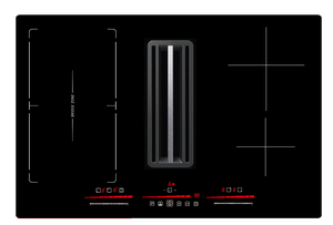 <span class=keywords><strong>Hotte</strong></span> aspirante encastrée avec 4 brûleurs à induction infrarouge et extracteur descendante CE CB KC EMC - Product Image 5